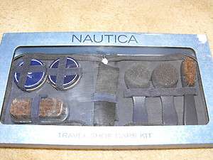 Nautica Travel Shoe Care Kit   Durable Zip Case, Polish, Brushes 