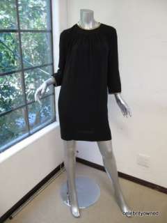Phillip Lim 3.1 Black Long Sleeve Gold Trim Dress 6  