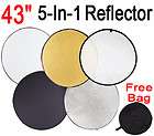   in 1 Light Mulit Collapsible Disc Reflector 110cm For Photography