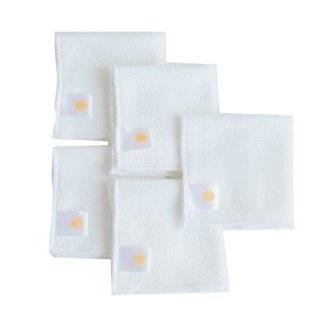 Satsuma Designs Organic Wash Cloths and Wipes 5 Pack, White