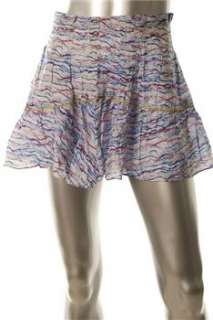 Free People NEW Printed Metallic A line Skirt Sale 10  