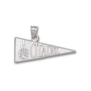   Citadel and Bulldog Pennant Pendant   Sterling Silver Jewelry Sports