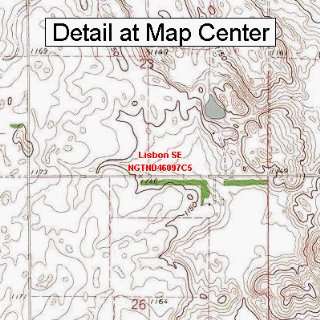  USGS Topographic Quadrangle Map   Lisbon SE, North Dakota 