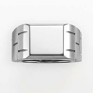  AXL by Triton Stainless Steel Brick Band Ring Jewelry