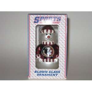  FLORIDA STATE SEMINOLES 6 tall and 3 wide Blown Glass 
