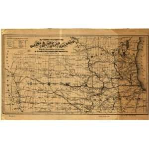    1862 Railroad map of Galena & Chicago Union RR