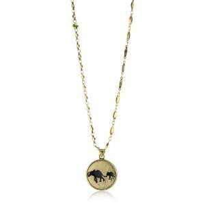 Beyond Rings Enchanted Elephant and Disco Ball Pendant Necklace