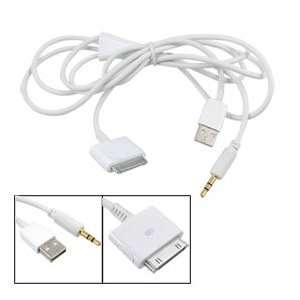  3.5mm Audio Line Out USB Dock Cable Cord for iPhone 4 4G 