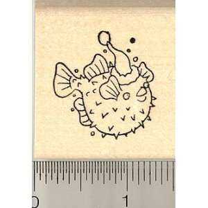  Blowfish with Santa Hat Rubber Stamp Arts, Crafts 