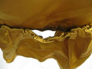 NEW HELEN WANG Gold Ruffle Satin Tube Dress SZ 4 $310  