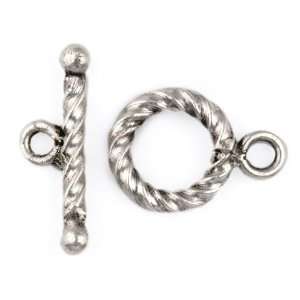  Bali Sterling Silver Small Twisted Wire Toggle Clasp