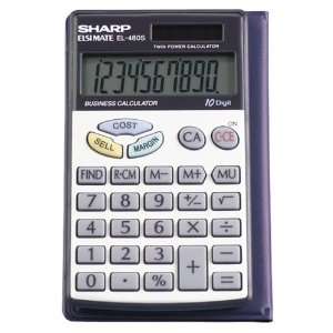   EL 480SRB 10 Digit Twin Powered Basic Handheld Calculator Electronics