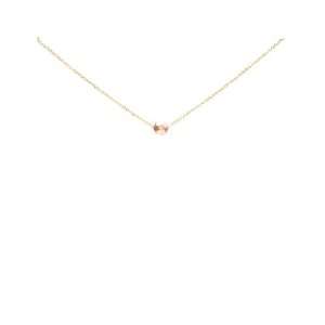  Dogeared Karma Faceted Bead Rose Gold Dipped Necklace   18 