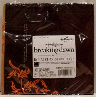 Twilight Saga Breaking Dawn Party 32 Plates Napkins 16 Bookmarks 