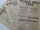 antique 1882 weekly drug news american pharmacy medicine newspaper lot
