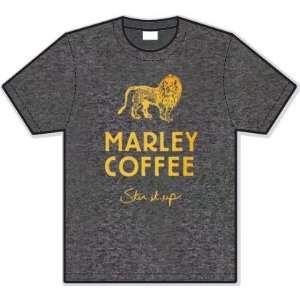  MARLEY COFFEE   Stir It Up Grey Unisex Tee, 50% 