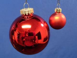 Lot of 5 Red Shinny and 1 Matte Red Christmas Tree Ball Ornaments AA33 
