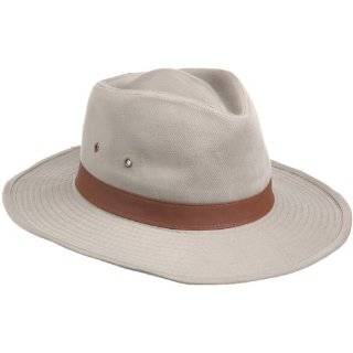 Dorfman Pacific Mens 1 Piece Garment Washed Twill Outback Hat With 