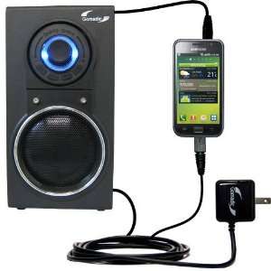   Audio Speaker with Dual charger also charges the Samsung GT I9003