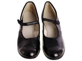 Vintage Black Mary Jane Leather Button Shoes Flapper 1920s Ladies Sz 5 