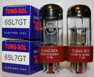 Tung Sol 6SL7 6SL7GT pre amp tubes, Reissue, NEW, Matched Pair  