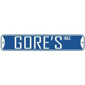   GORE HOLE  STREET SIGN