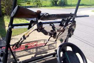 New Golf Cart Gun and Bow Rack/Carrier, Bad Boy Buggy  