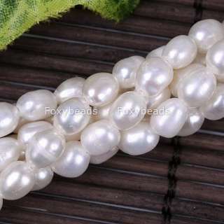 5MM WHITE FRESHWATER PEARL RICE LOOSE BEADS 14.5 STR  