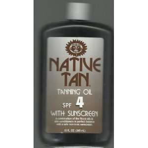 Native Tan Tanning Oil Spf 4 with Sunscreen 12oz Beauty