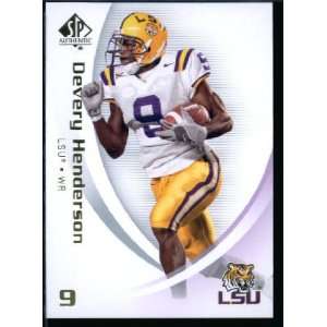  2010 SP Authentic #29 Devery Henderson   Tigers (New Orleans Saints 