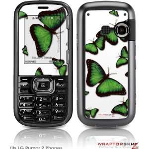  LG Rumor 2 Skin   Butterflies Green by WraptorSkinz 
