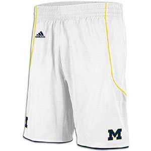  adidas Michigan Wolverines White Replica Basketball Shorts 