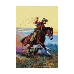  Roping Action 20x30 poster