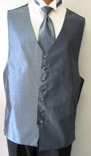 Bill Blass Light Blue Full Back Vest and Tie