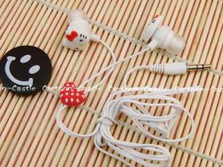 Hello Kitty Heart  In ear Headphones Earbuds Red  
