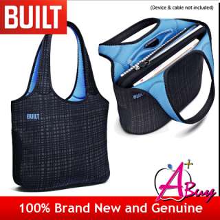   **Built NY 15 inch Laptop Tote Bag# Graphite Grid(Black Blue  
