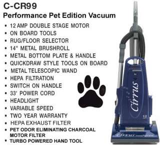 Cirrus C CR99 Pet Edition Upright Vacuum Cleaner New 11120007732 