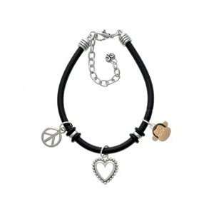 Monkey Face Black Peace Love Charm Bracelet [Jewelry]