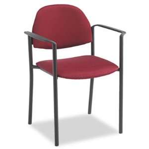  Global Comet Stacking Arm Chairs, Burgundy Polyester 