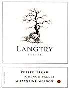 Langtry Estate Serpentine Meadow Petite Sirah 2005 