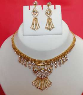 VERY BEAUTIFUL INDIAN BRIDAL PARTY WEAR GORGEOUS NECKLACE SET NECKLACE 