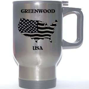  US Flag   Greenwood, Indiana (IN) Stainless Steel Mug 