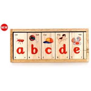 Wooden Jigsaw Alphabet Lowercase Toys & Games