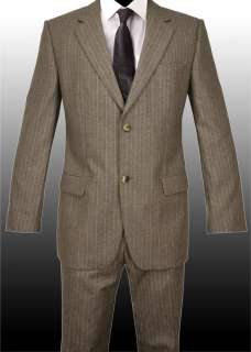 NEW $2195 HUGO BOSS SELECTION Fine Cashgora Pin Striped Wool Suit 