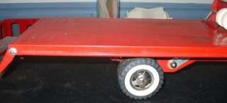 1960s tonka ford type red and white ramp truck  