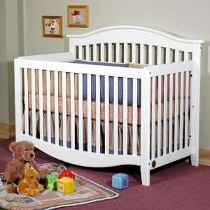  Simple & Elegant Convertible Crib   White Baby