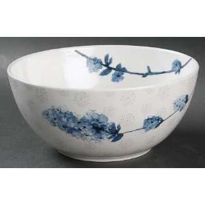 Lenox China Watercolor Indigo Blue 7 Round Serving Bowl, Fine China 