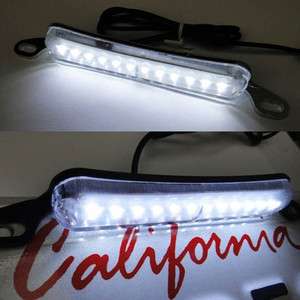 Xenon White 12 LED Bolt On LED License Plate Light Lamp  