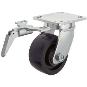 RWM Casters 47 Series Plate Caster, Swivel with Foot Operated Swivel 