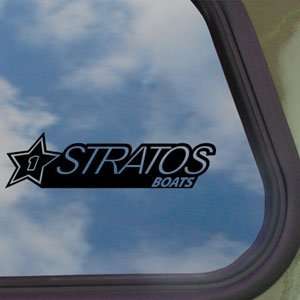  STRATOS BOATS Black Decal BOAT CRUISER Truck Window 